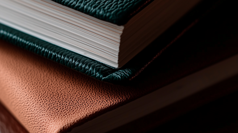 Stacked Leather Books